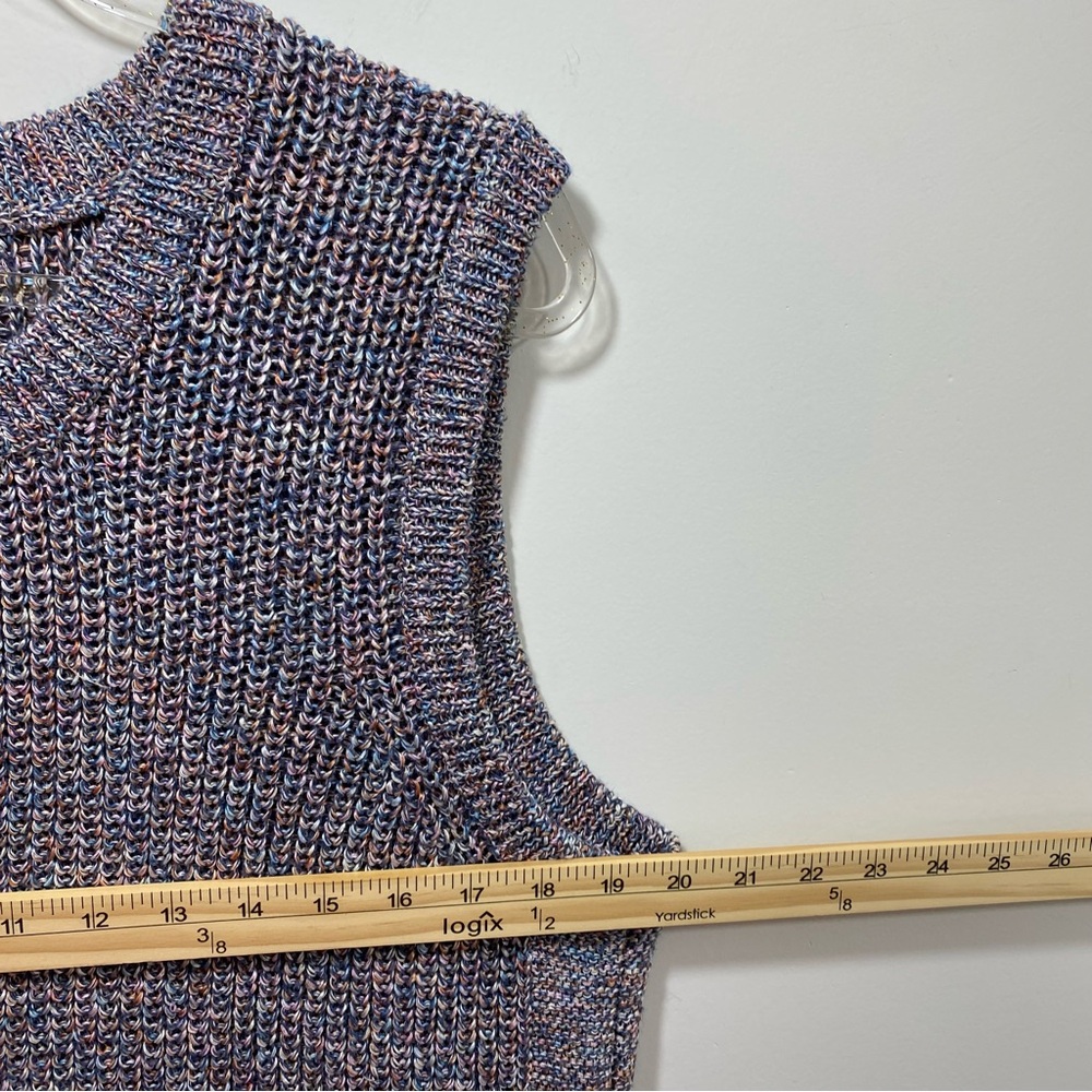 Ella Moss Womens Juniors Sweater Vest‎ Gray XXL Knitted Crew Neck Preppy Chunky - Picture 5 of 6